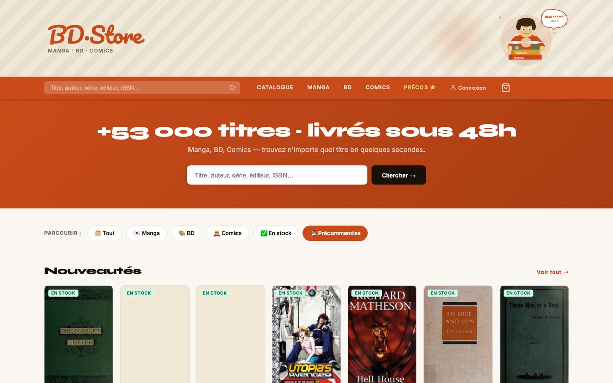 Aperçu du site BD·Store
