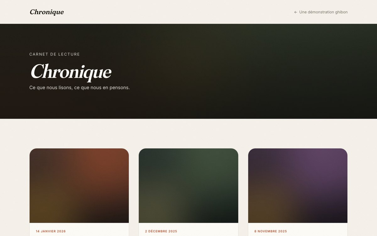 Aperçu du site Chronique